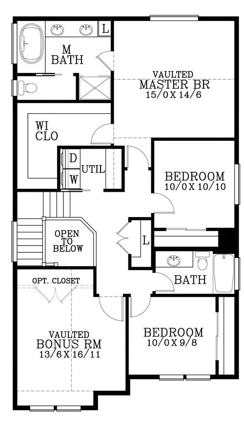 House Plan 44625 Level Two