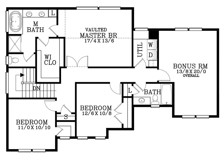 Plan 44631 | Traditional Style with 3 Bed, 3 Bath, 2 Car Garage