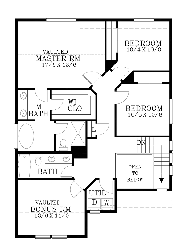 House Plan 44649 Level Two