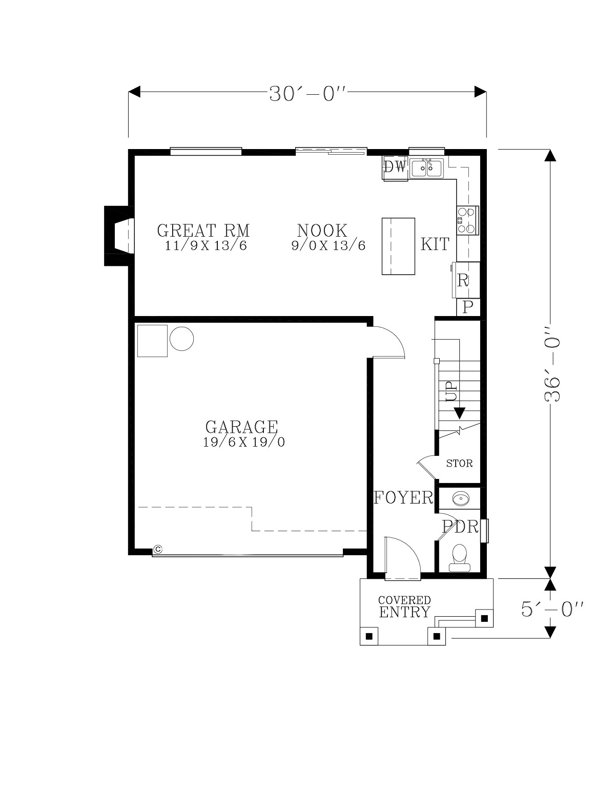 House Plan 44670 Level One