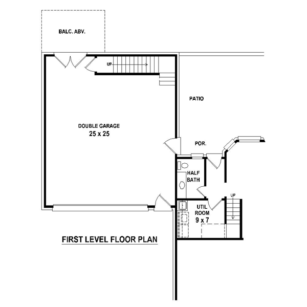 Garage Plan 44901 - 2 Car Garage Apartment Level One