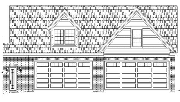 Traditional Plan with 1063 Sq. Ft., 1 Bedrooms, 2 Bathrooms, 6 Car Garage Picture 2