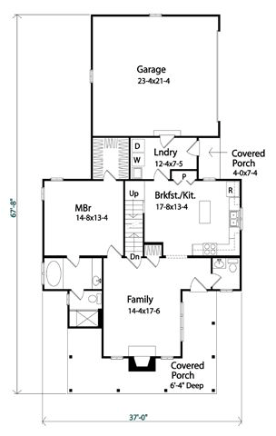 Plan 45107 | Traditional Style with 4 Bed, 4 Bath, 2 Car Garage