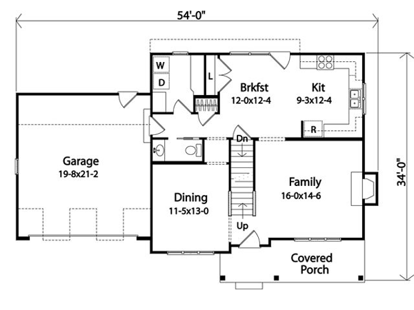 House Plan 45111 Level One
