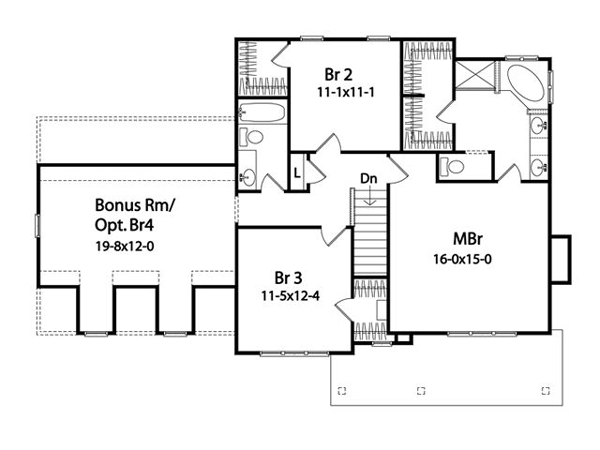 House Plan 45111 Level Two
