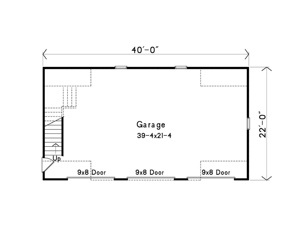 Garage Plan 45114 - 3 Car Garage Apartment Level One