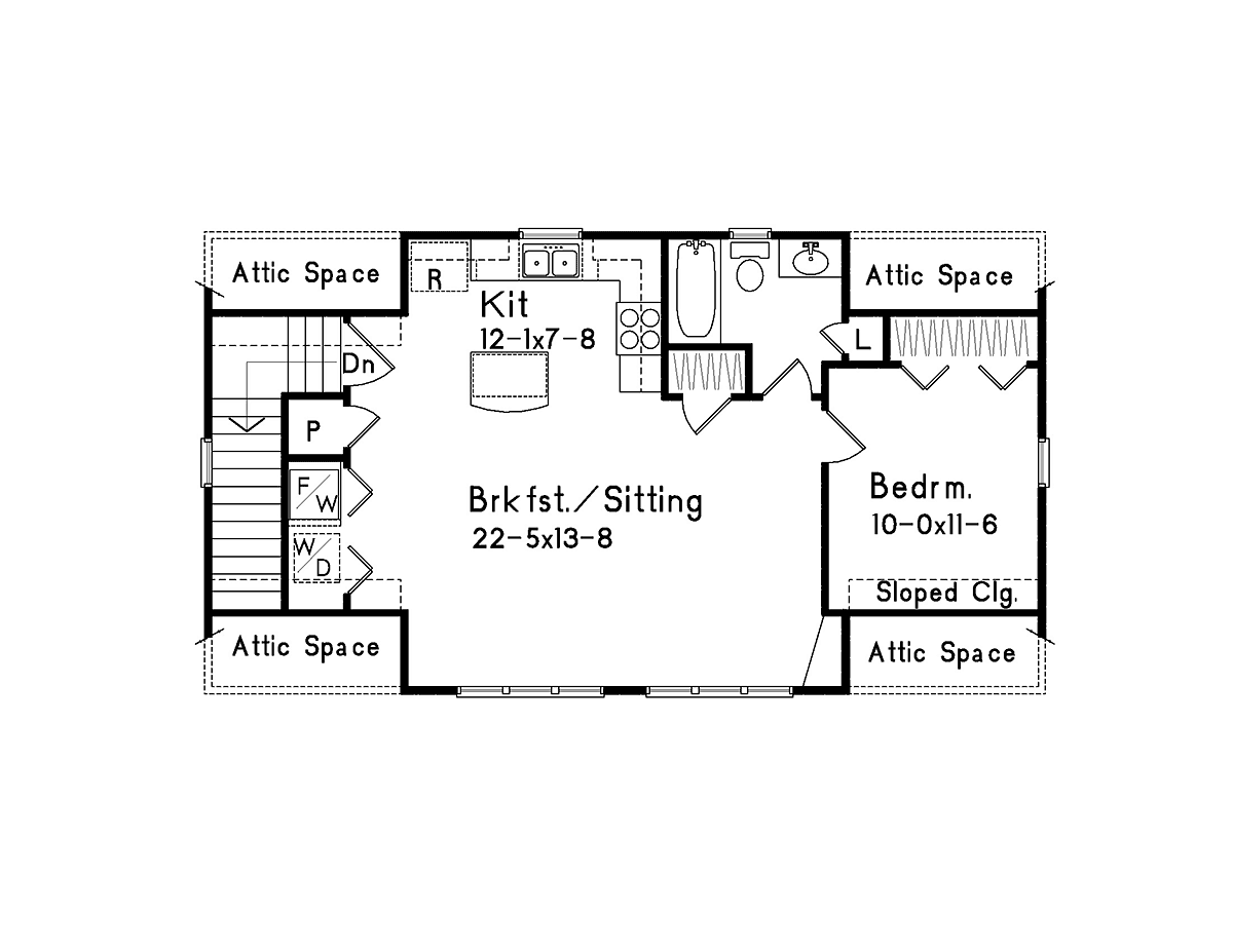 Garage Plan 45114 - 3 Car Garage Apartment Level Two