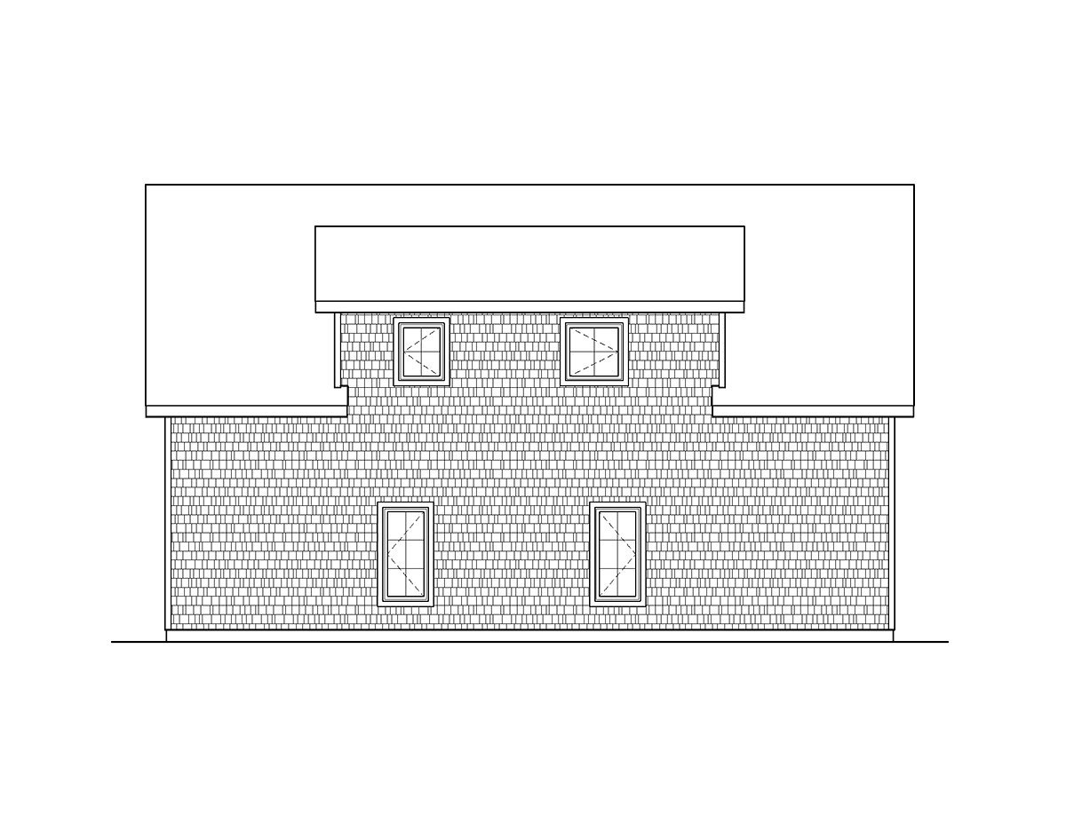 Garage Plan 45114 - 3 Car Garage Apartment Rear Elevation