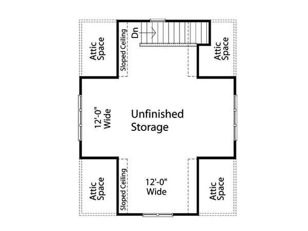 Garage Plan 45119 - 2 Car Garage Level Two