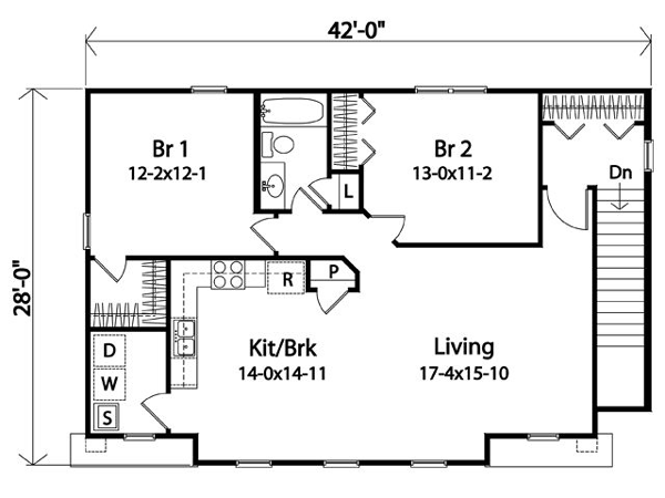 Garage Plan 45120 - 3 Car Garage Apartment Level Two