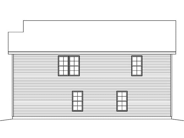Garage Plan 45120 - 3 Car Garage Apartment Rear Elevation