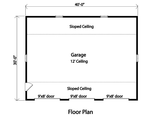 Garage Plan 45146 - 3 Car Garage Level One