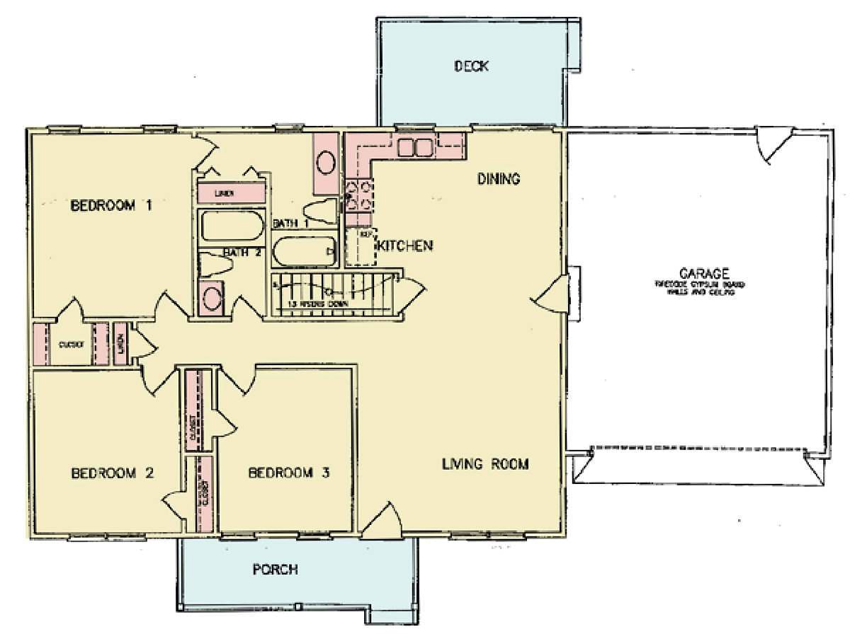 House Plan 45269 Alternate Level One