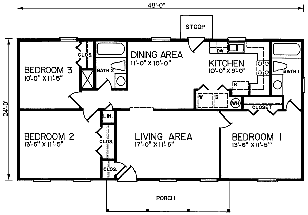 House Plan 45305 Level One