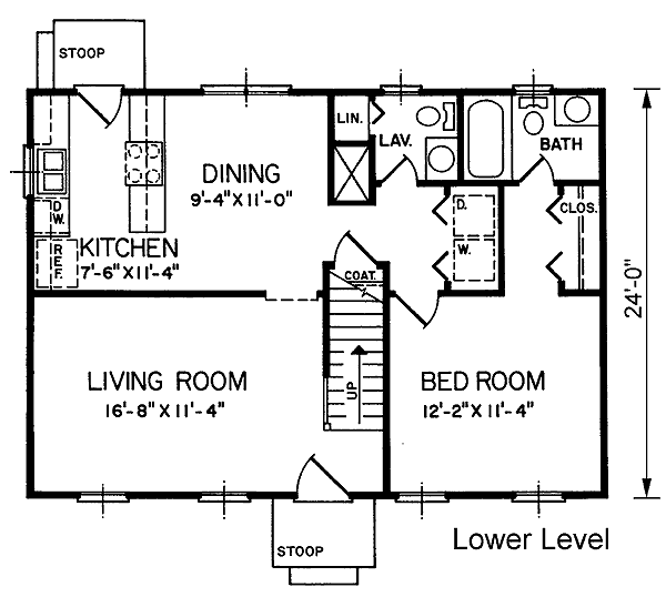 House Plan 45314 Level One