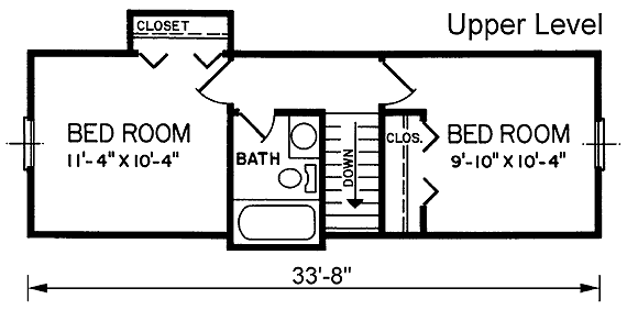 House Plan 45314 Level Two
