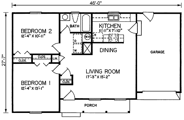 House Plan 45318 Level One