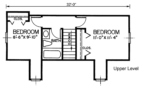 House Plan 45330 Level Two
