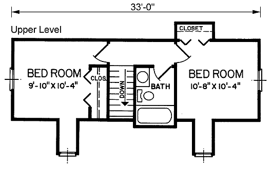 House Plan 45336 Level Two