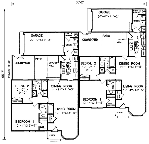 Multi-Family Plan 45371 Level One