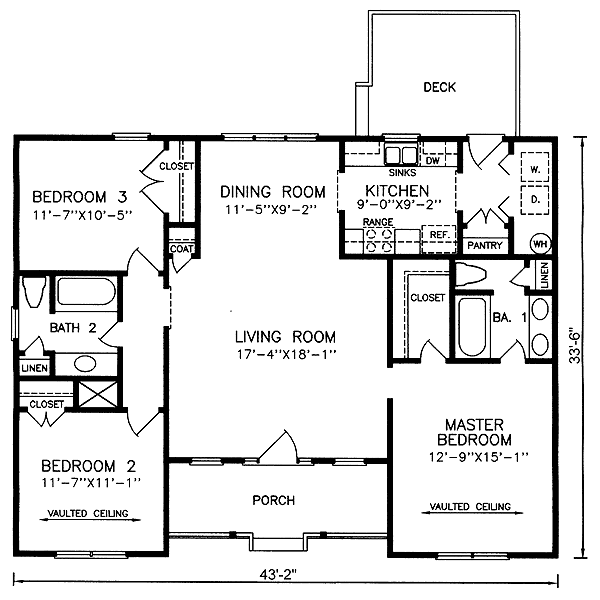 House Plan 45377 Level One