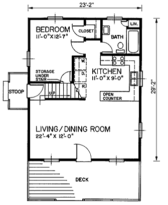 Plan 45399 | Narrow Lot Style with 3 Bed, 2 Bath