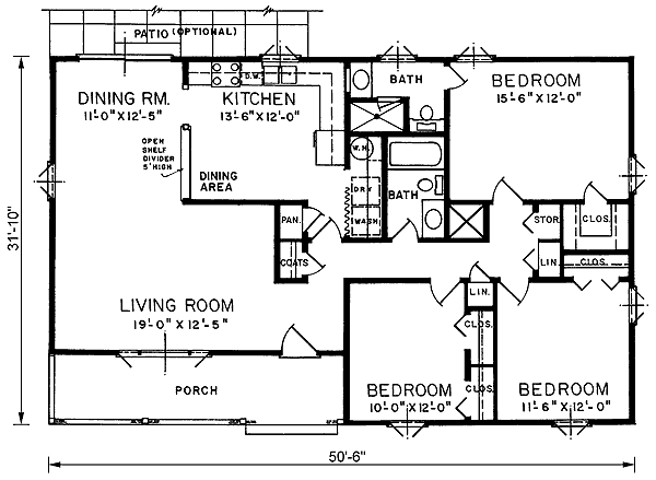 House Plan 45450 Level One