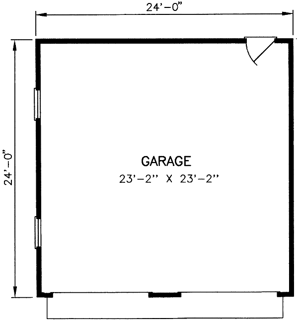 Garage Plan 45458 - 2 Car Garage Level One