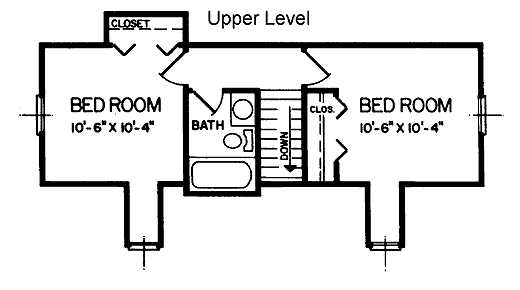 House Plan 45491 Level Two