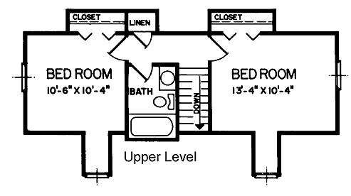 House Plan 45492 Level Two