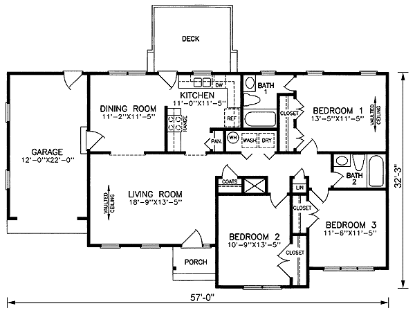 House Plan 45502 Level One