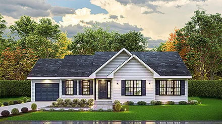 Plan 45502 - 1297 Square Feet