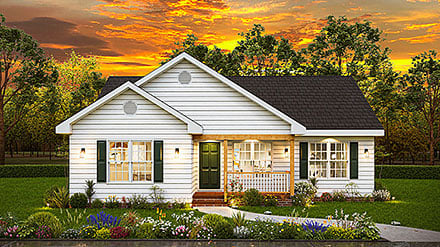Plan 45503 - 1208 Square Feet