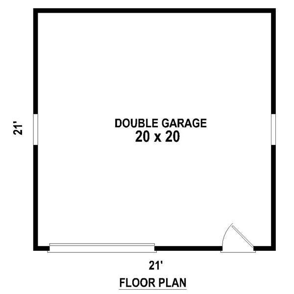 Garage Plan 45778 - 1 Car Garage Level One