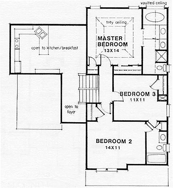 House Plan 45813 Level Two