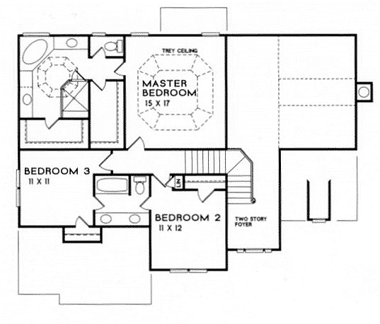 House Plan 45832 Level Two