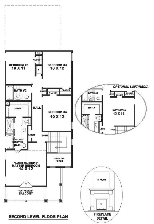 House Plan 46331 Level Two