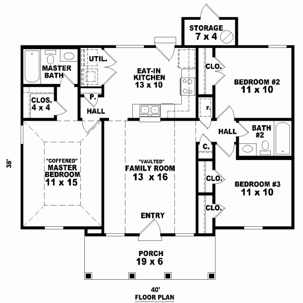 House Plan 46346 Level One