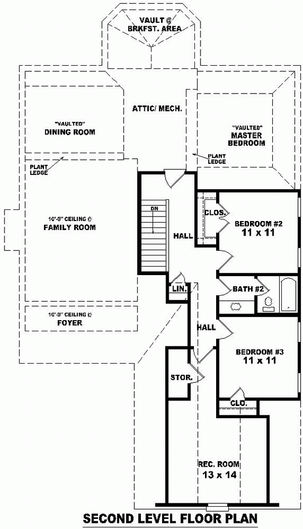 House Plan 46527 Level Two