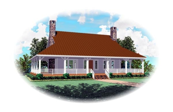 Country Plan with 2435 Sq. Ft., 3 Bedrooms, 3 Bathrooms Elevation