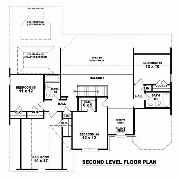 House Plan 46696 Level Two