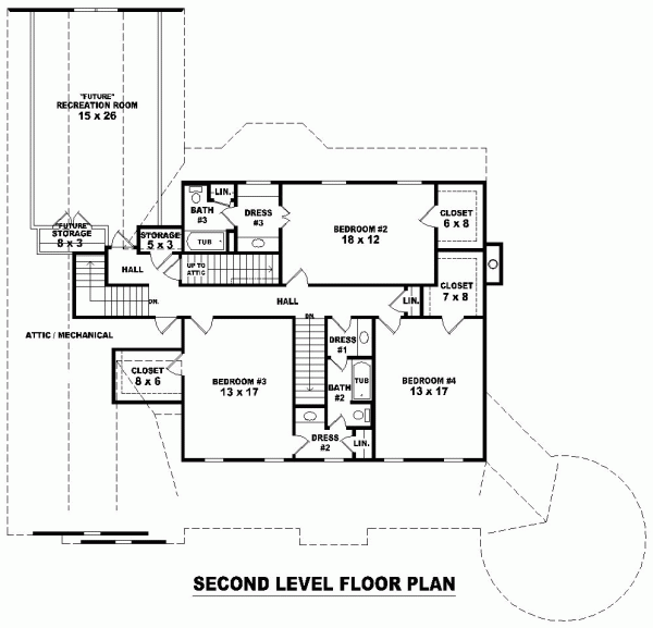 House Plan 47047 Level Two