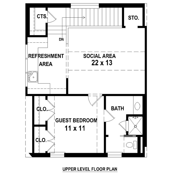 Garage Plan 47090 - 2 Car Garage Apartment Level Two
