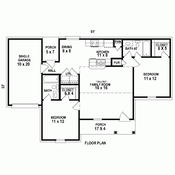 House Plan 47547 Level One