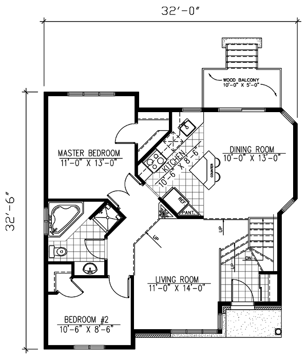 House Plan 48008 Level One