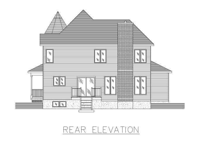 House Plan 48013 Rear Elevation