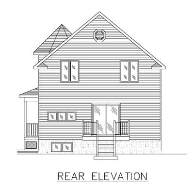 House Plan 48018 Rear Elevation