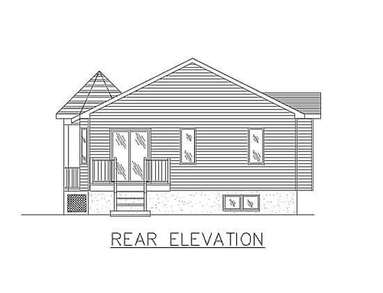 House Plan 48030 Rear Elevation