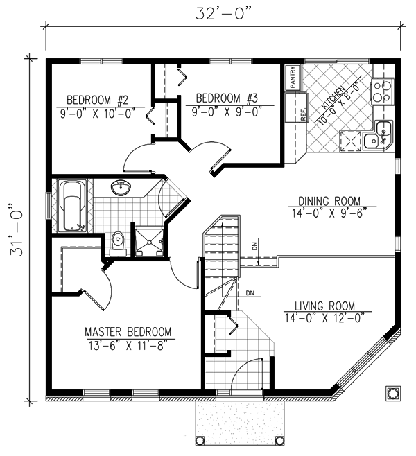 House Plan 48036 Level One