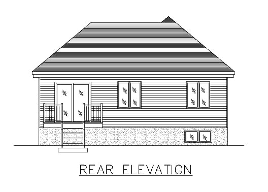 House Plan 48036 Rear Elevation